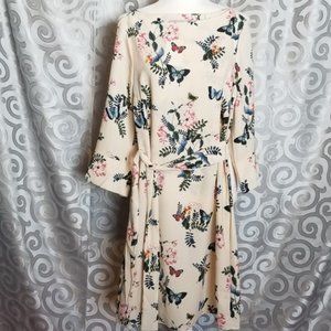 H&m butterfly dress with tie